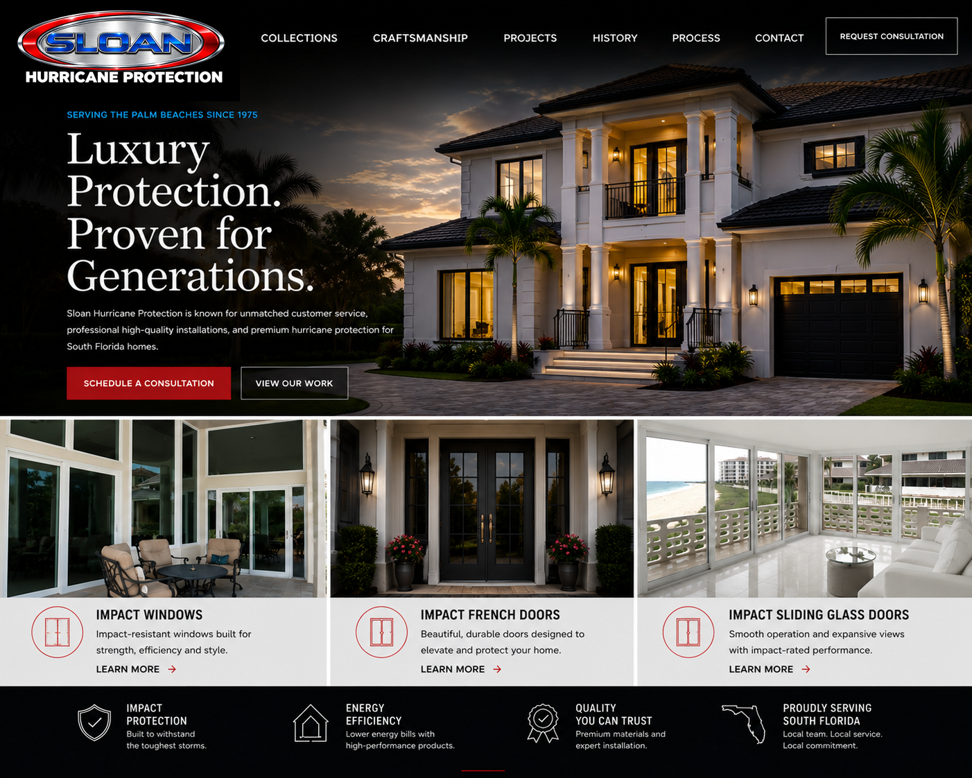 Sloan Hurricane Protection homepage